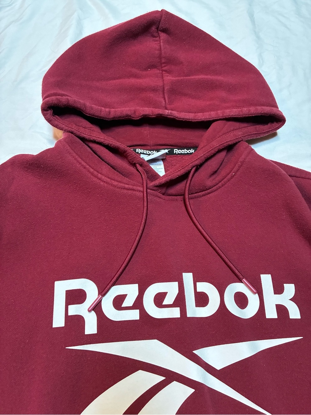 Reebok Men's Burgundy Maroon Pullover Hoodie Size XL - Picture 7 of 12